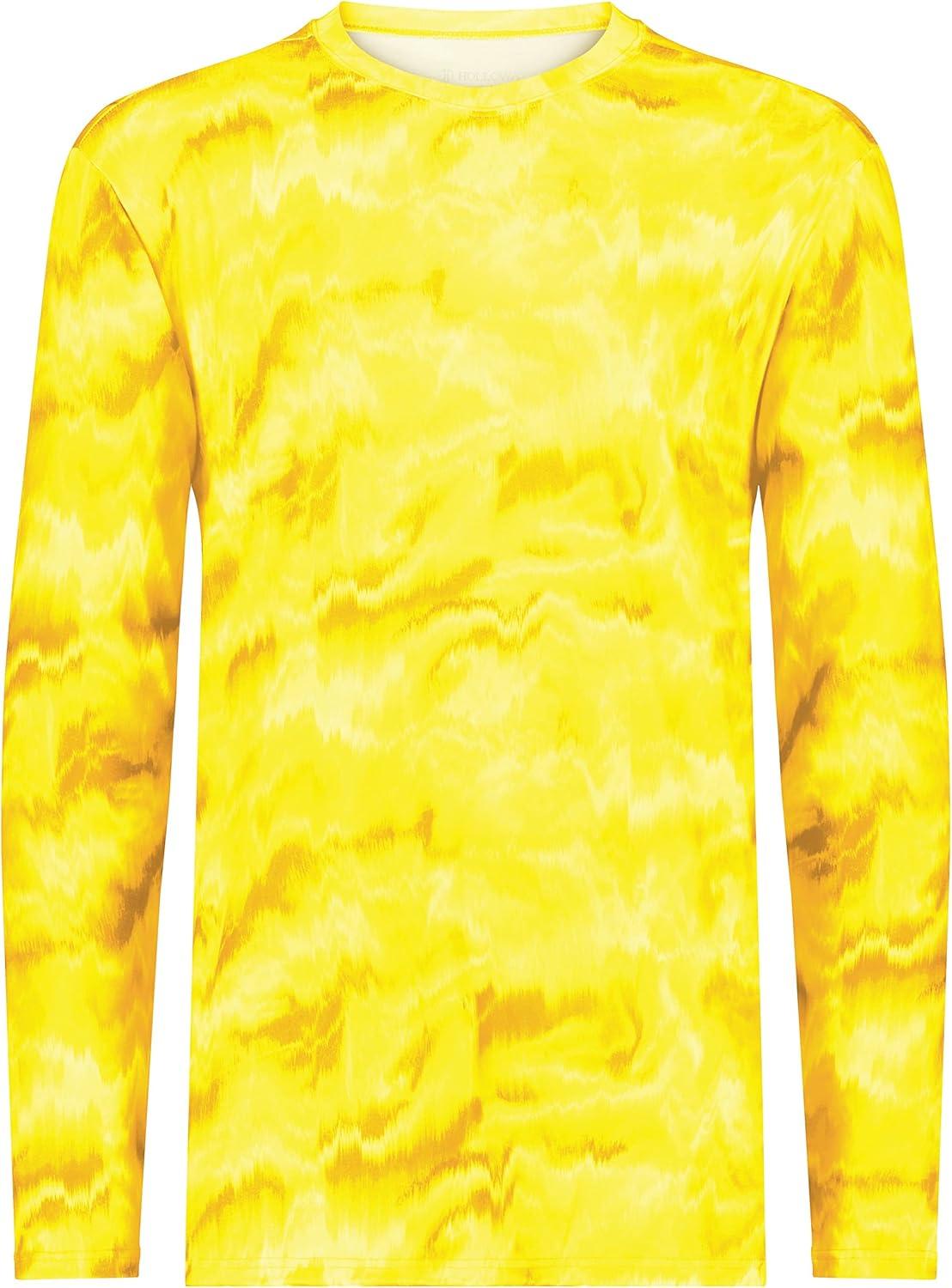 imageHolloway Mens CottonTouch Poly Cloud Long Sleeve TeeGold Shockwave Print