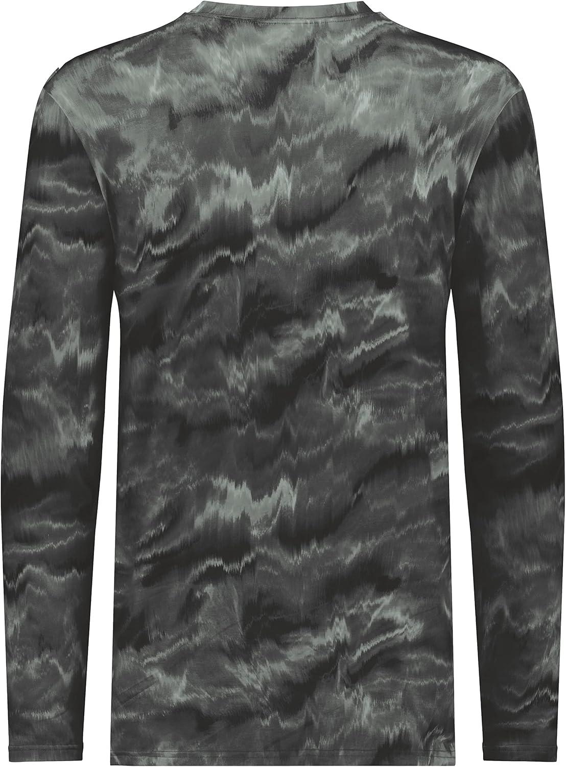 imageHolloway Mens CottonTouch Poly Cloud Long Sleeve TeeGraphite Shockwave Print