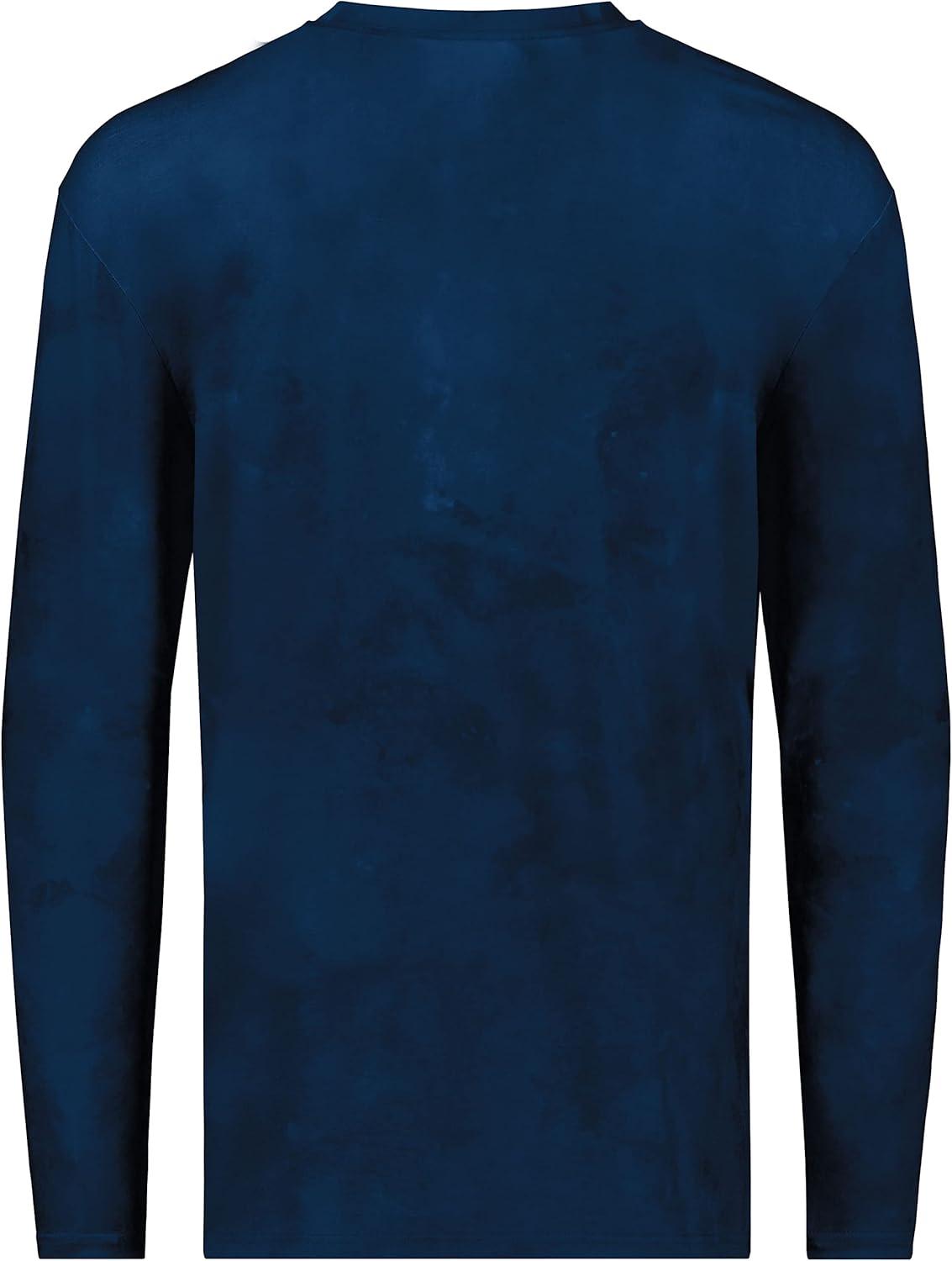 imageHolloway Mens CottonTouch Poly Cloud Long Sleeve TeeNavy Cloud Print