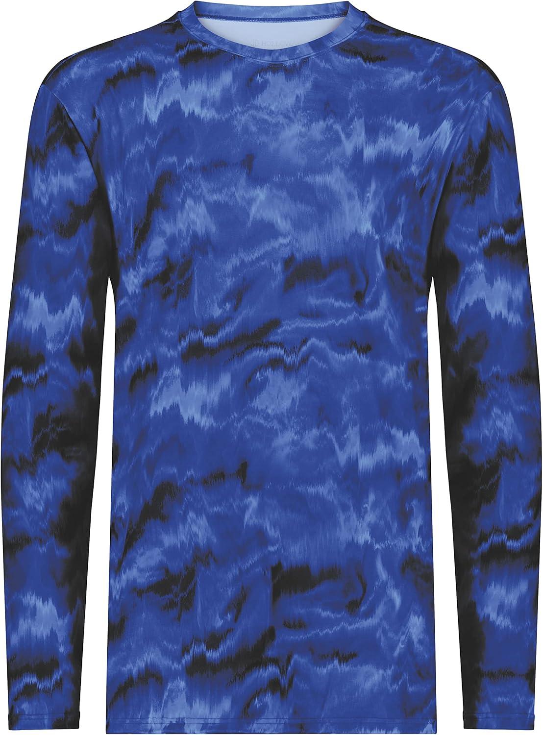 imageHolloway Mens CottonTouch Poly Cloud Long Sleeve TeeNavy Shockwave Print