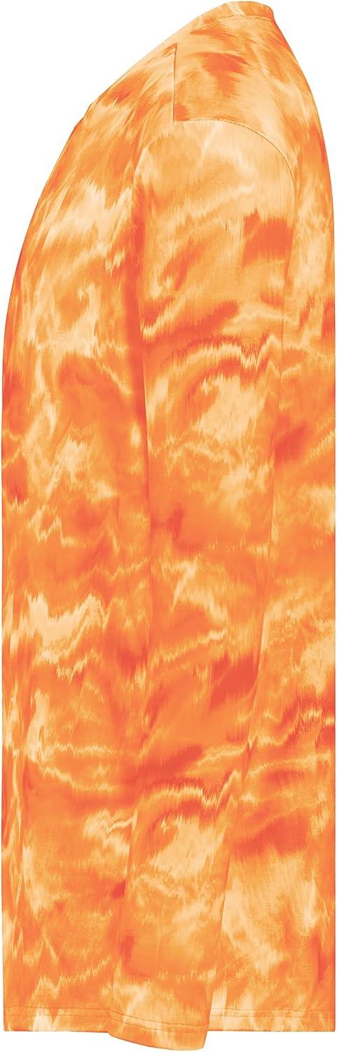 imageHolloway Mens CottonTouch Poly Cloud Long Sleeve TeeOrange Shockwave Print