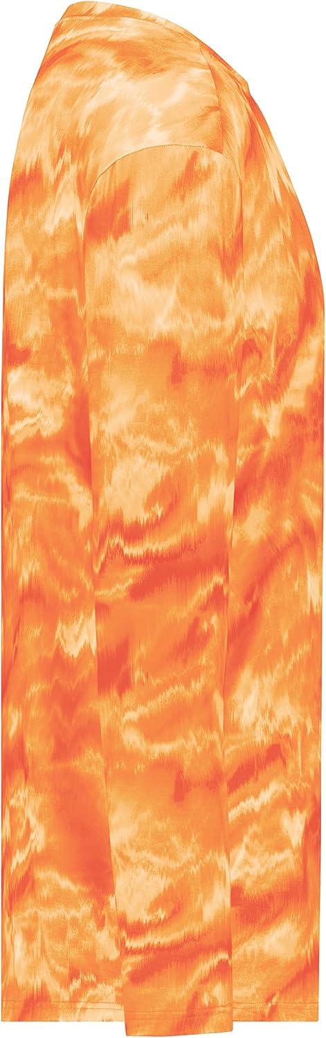 imageHolloway Mens CottonTouch Poly Cloud Long Sleeve TeeOrange Shockwave Print