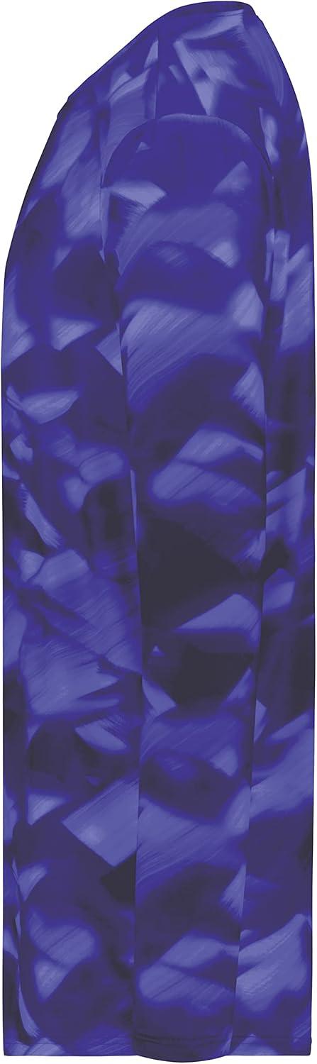 imageHolloway Mens CottonTouch Poly Cloud Long Sleeve TeePurple Glacier Print