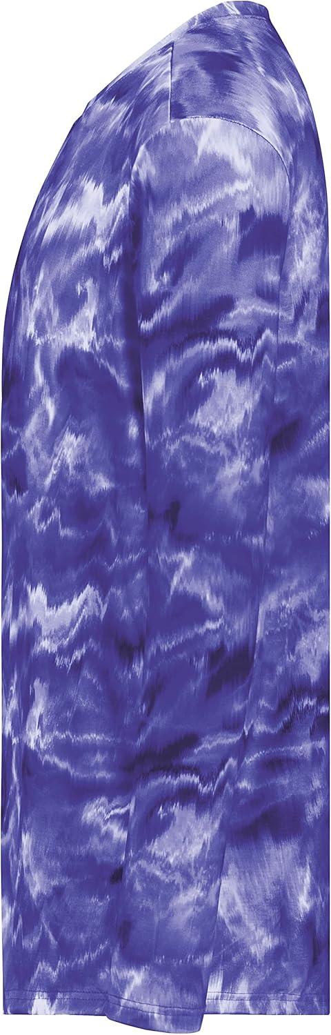 imageHolloway Mens CottonTouch Poly Cloud Long Sleeve TeePurple Shockwave Print