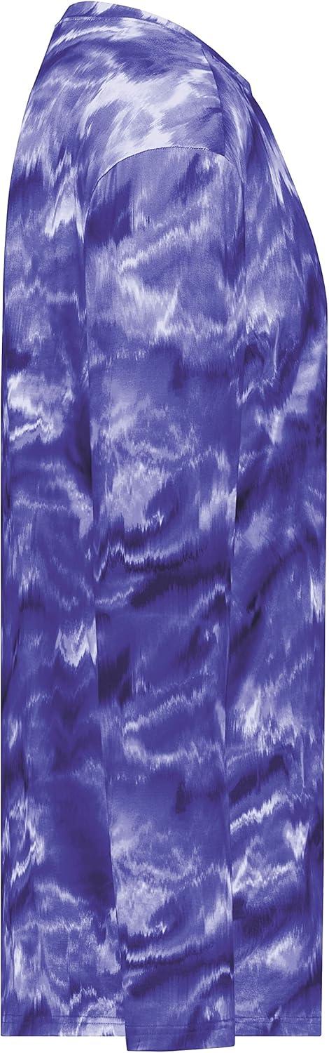 imageHolloway Mens CottonTouch Poly Cloud Long Sleeve TeePurple Shockwave Print