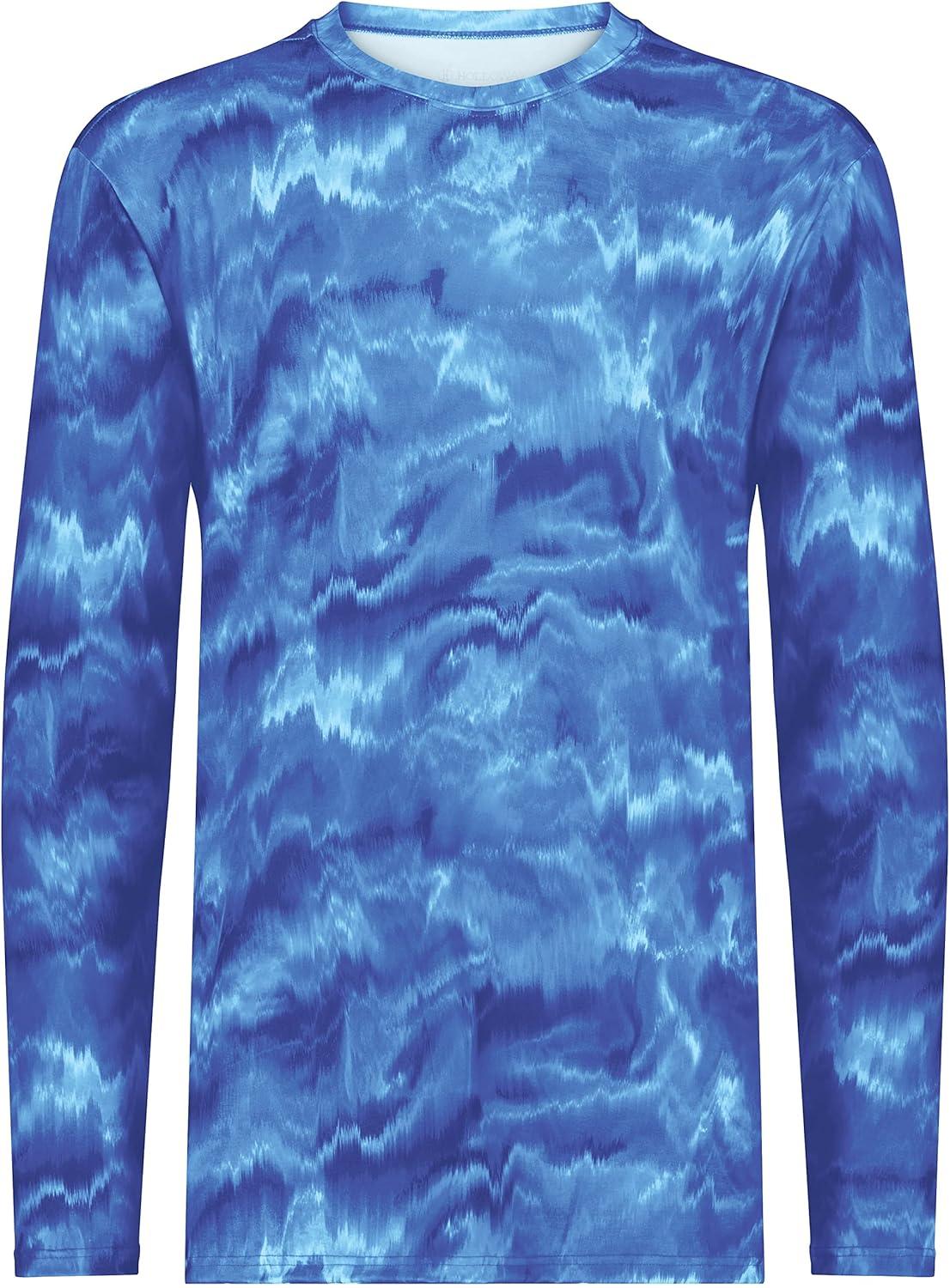 imageHolloway Mens CottonTouch Poly Cloud Long Sleeve TeeRoyal Shockwave Print