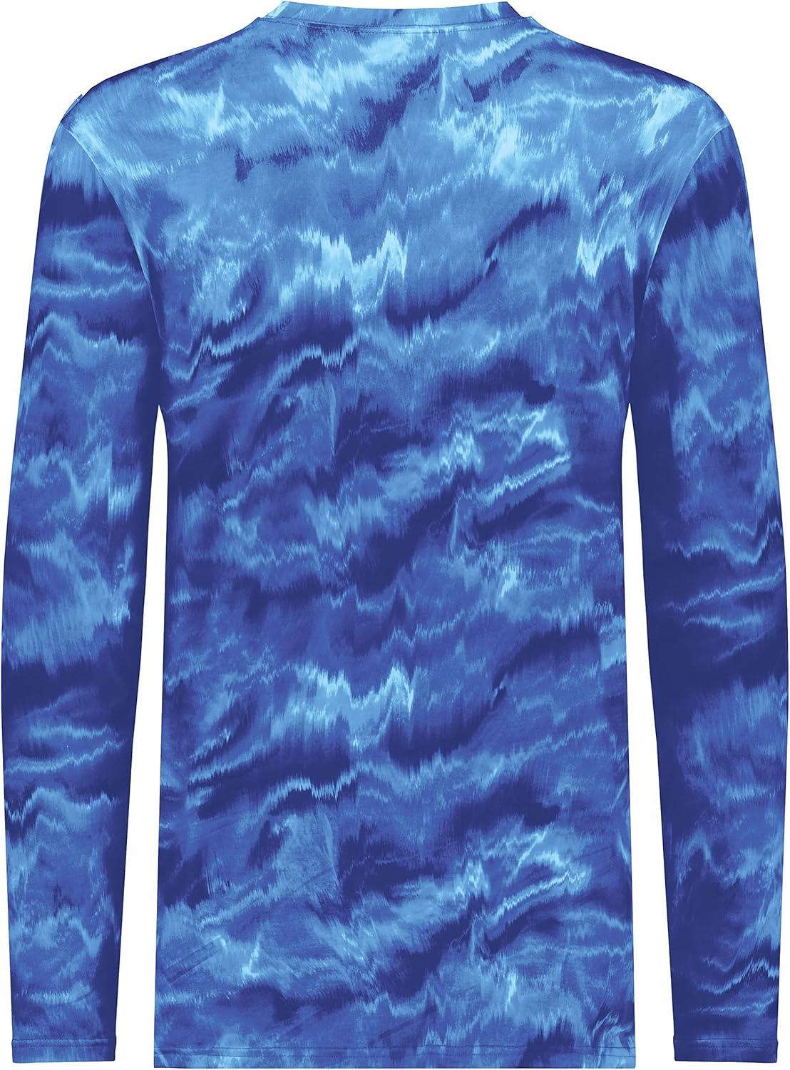 imageHolloway Mens CottonTouch Poly Cloud Long Sleeve TeeRoyal Shockwave Print