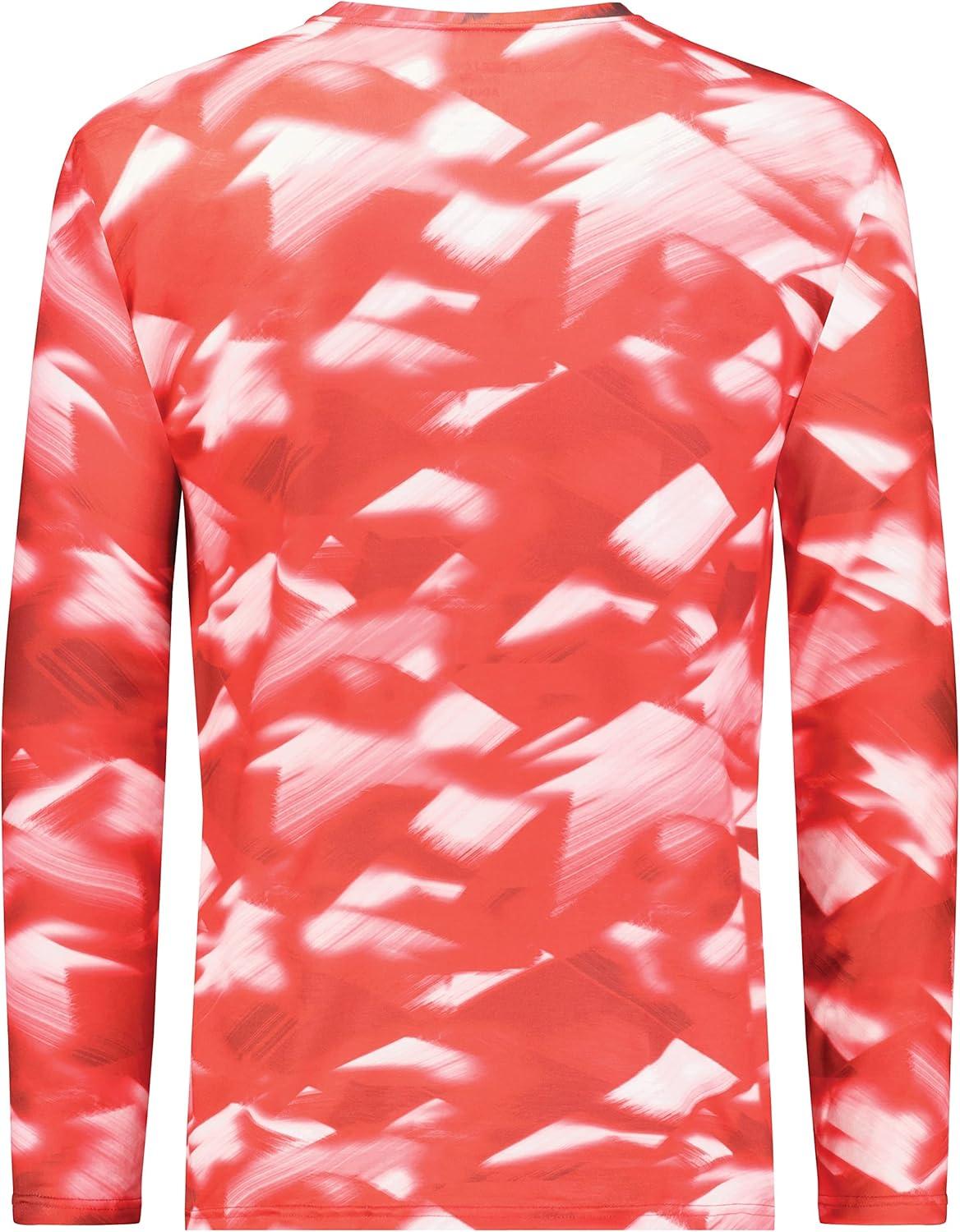 imageHolloway Mens CottonTouch Poly Cloud Long Sleeve TeeScarlet Glacier Print