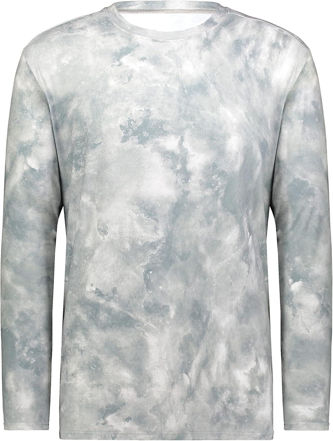 imageHolloway Mens CottonTouch Poly Cloud Long Sleeve TeeSilver Cloud Print