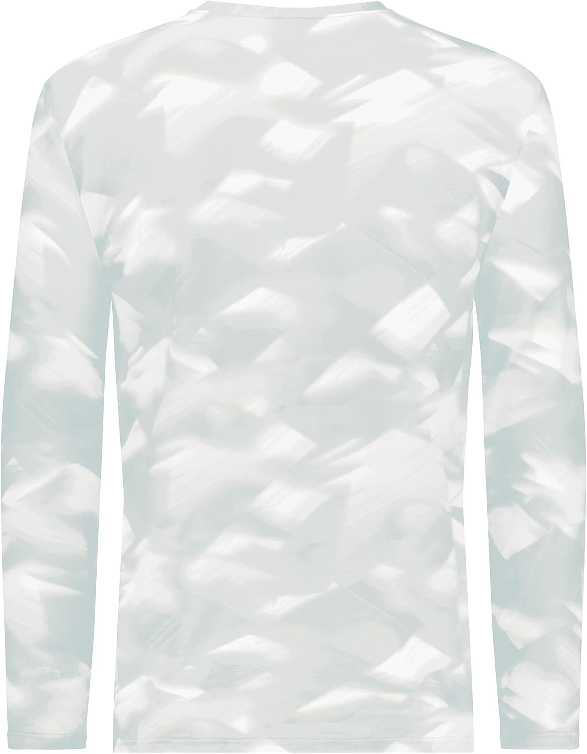 imageHolloway Mens CottonTouch Poly Cloud Long Sleeve TeeSilver Glacier Print