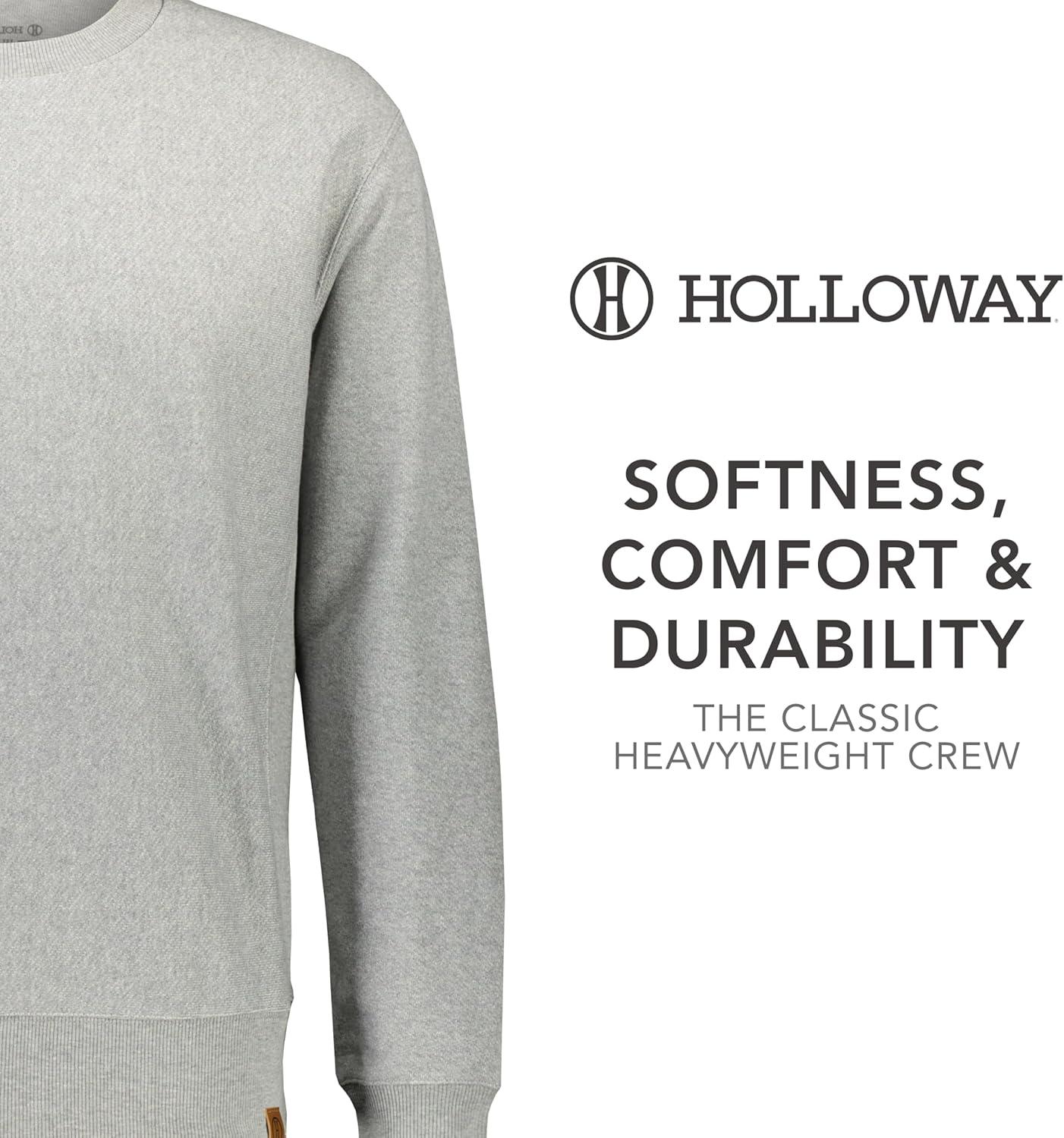 imageHolloway Mens Holloway Classic Heavyweight Fleece CrewCharcoal Heather