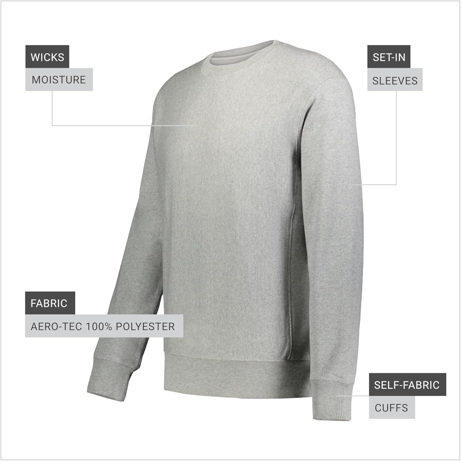 imageHolloway Mens Holloway Classic Heavyweight Fleece CrewCharcoal Heather