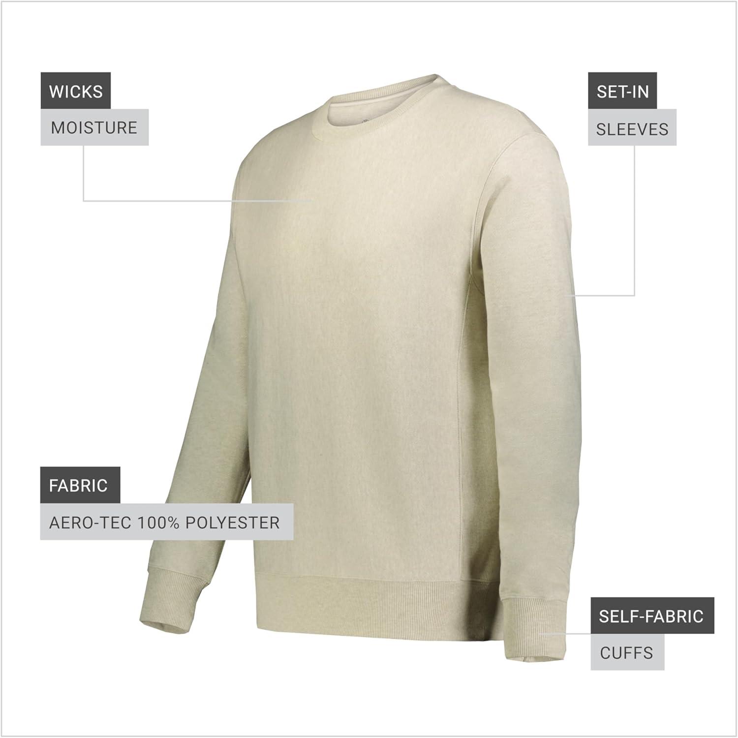 imageHolloway Mens Holloway Classic Heavyweight Fleece CrewVintage Birch Heather