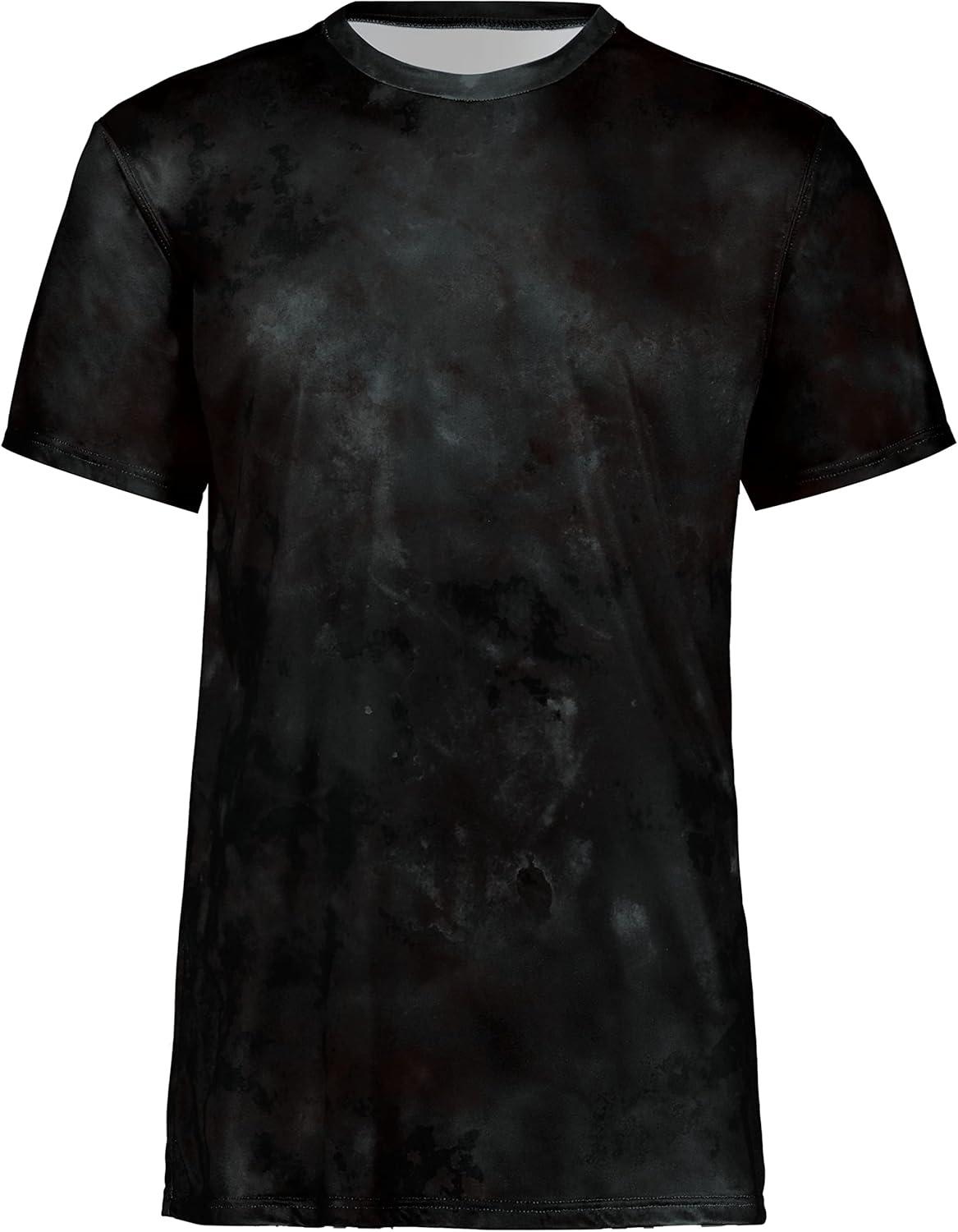 imageHolloway Mens Stock CottonTouch Poly TeeBlack Cloud Print