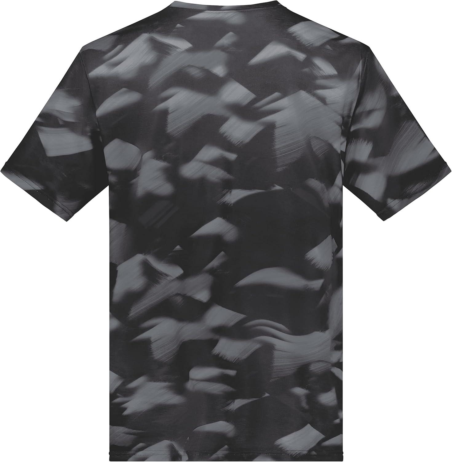 imageHolloway Mens Stock CottonTouch Poly TeeBlack Glacier Print