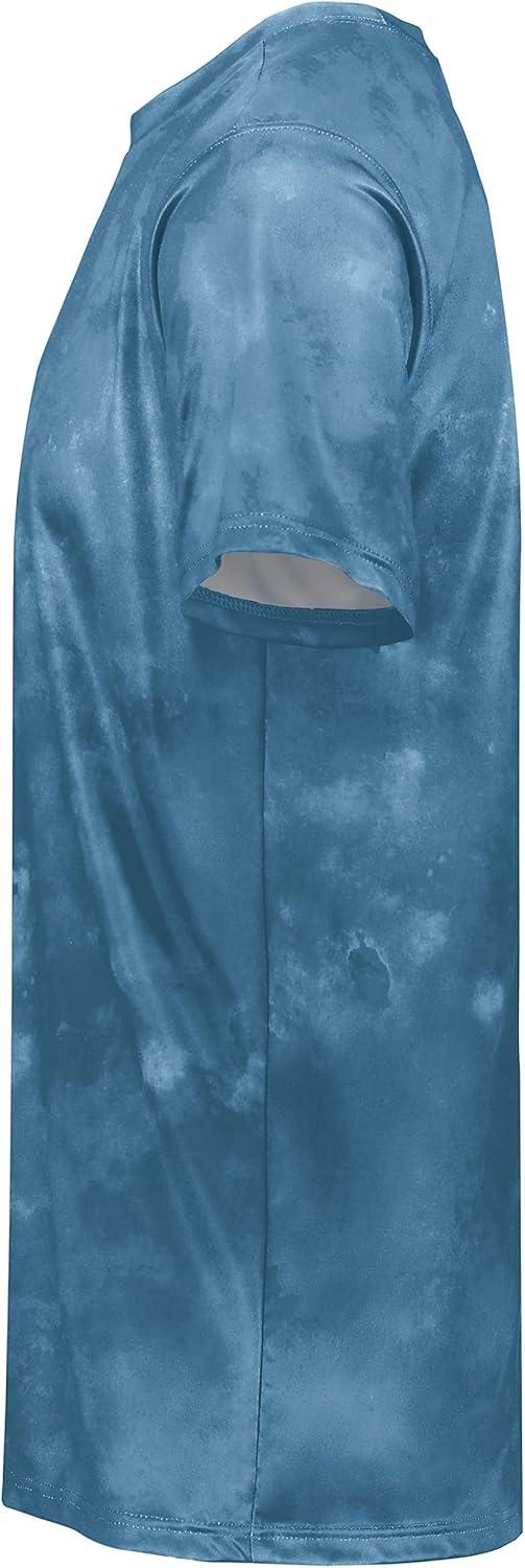 imageHolloway Mens Stock CottonTouch Poly TeeColumbia Blue Cloud Print