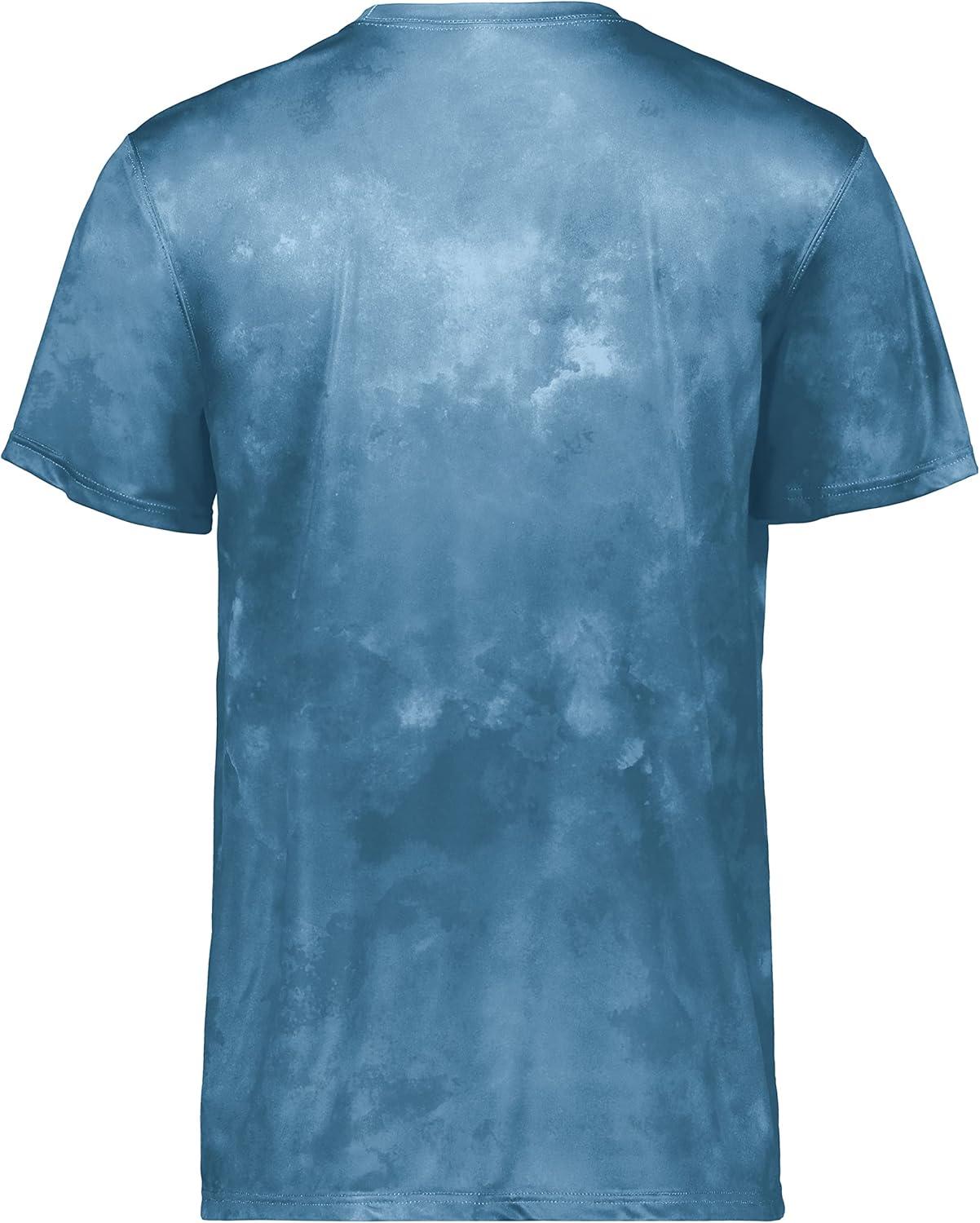 imageHolloway Mens Stock CottonTouch Poly TeeColumbia Blue Cloud Print