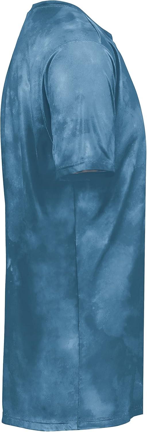 imageHolloway Mens Stock CottonTouch Poly TeeColumbia Blue Cloud Print