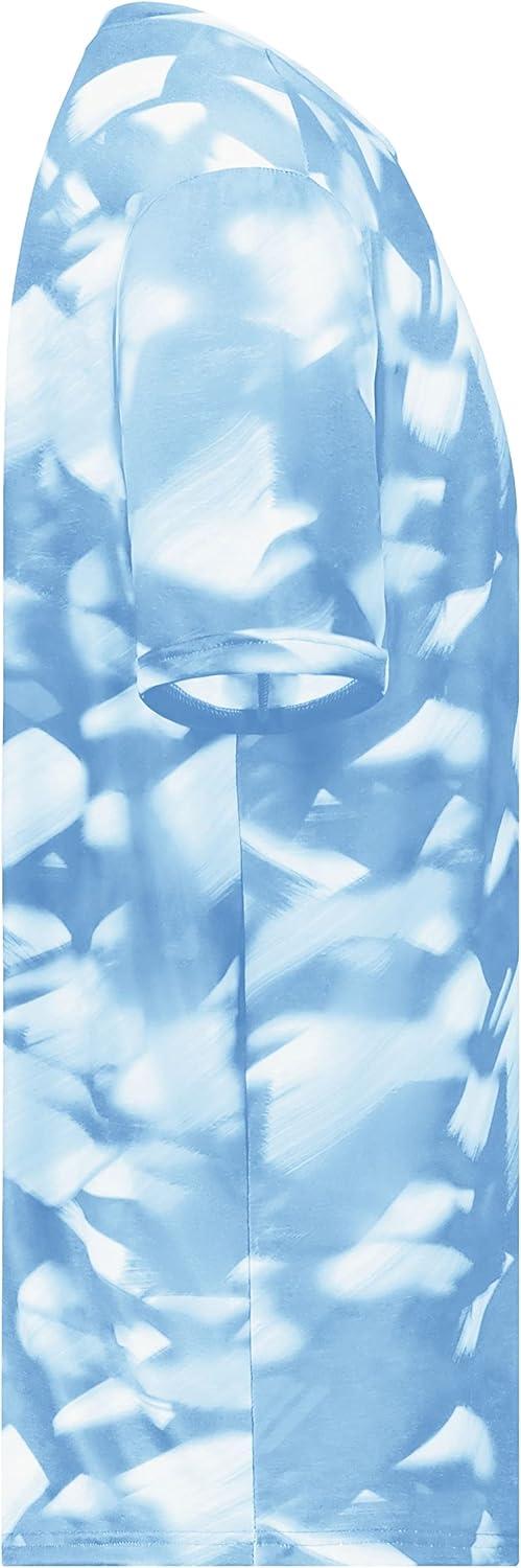 imageHolloway Mens Stock CottonTouch Poly TeeColumbia Blue Glacier Print