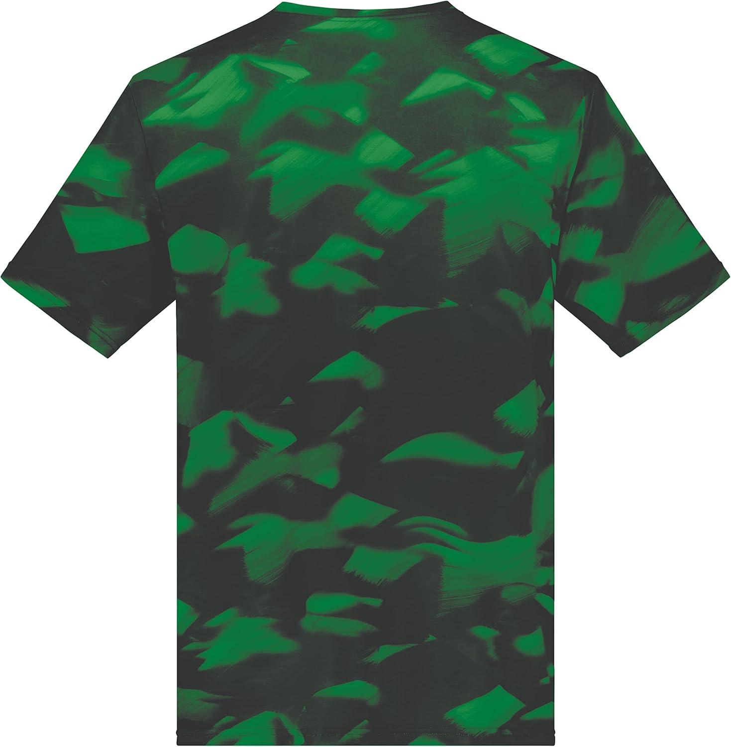 imageHolloway Mens Stock CottonTouch Poly TeeDark Green Glacier Print