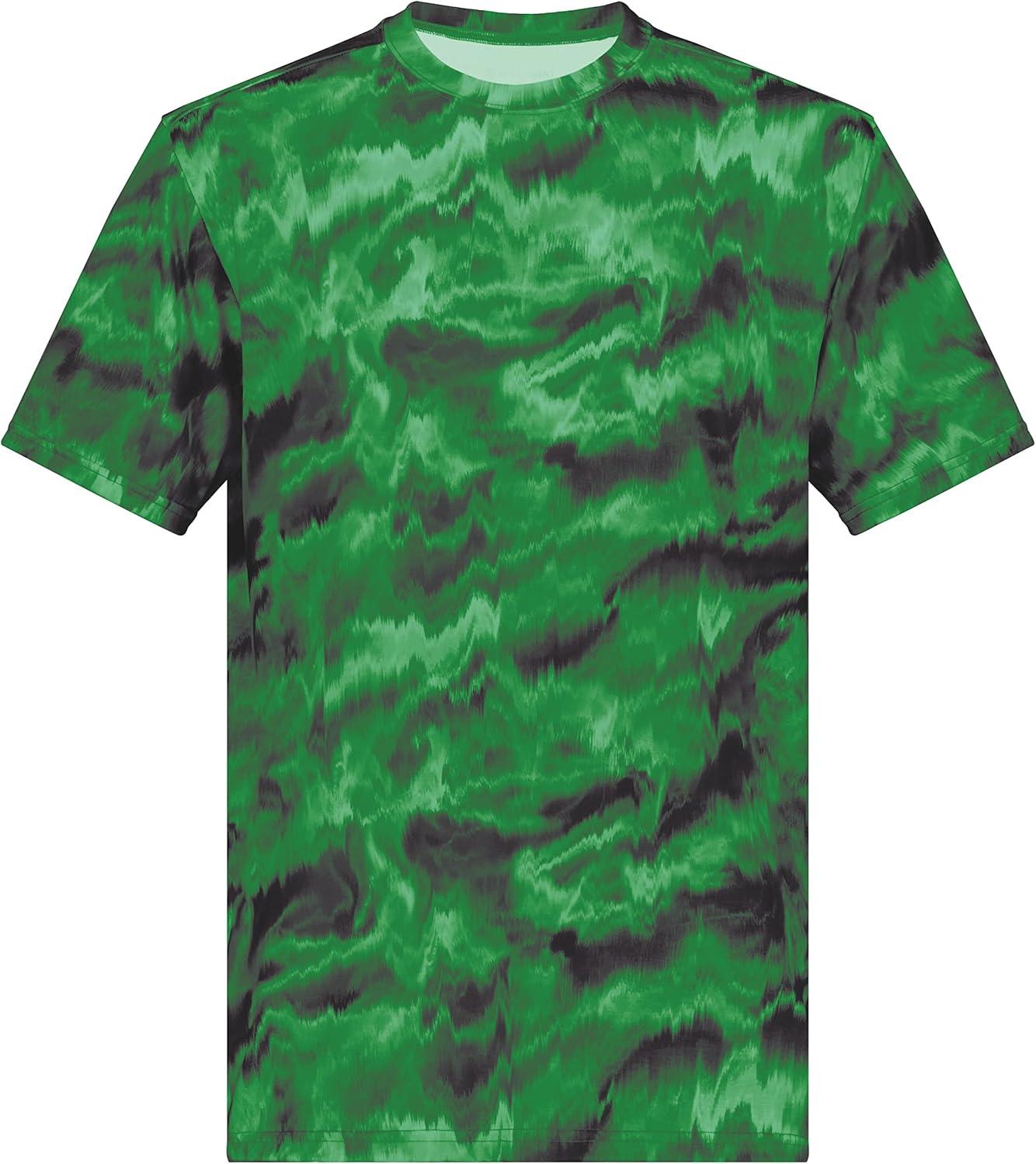 imageHolloway Mens Stock CottonTouch Poly TeeDark Green Shockwave Print