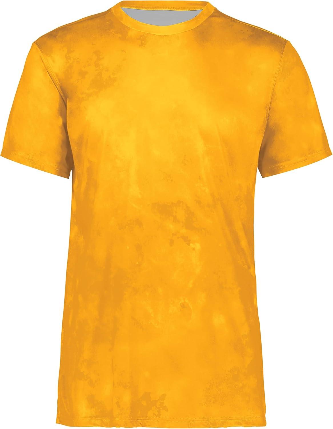 imageHolloway Mens Stock CottonTouch Poly TeeGold Cloud Print