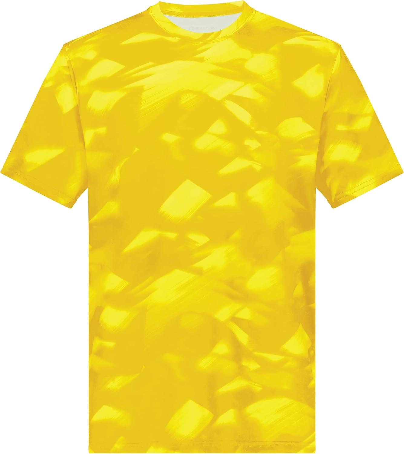 imageHolloway Mens Stock CottonTouch Poly TeeGold Glacier Print