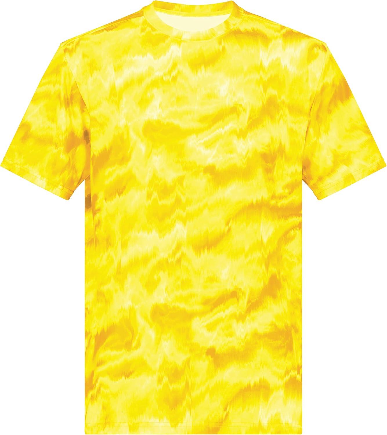 imageHolloway Mens Stock CottonTouch Poly TeeGold Shockwave Print
