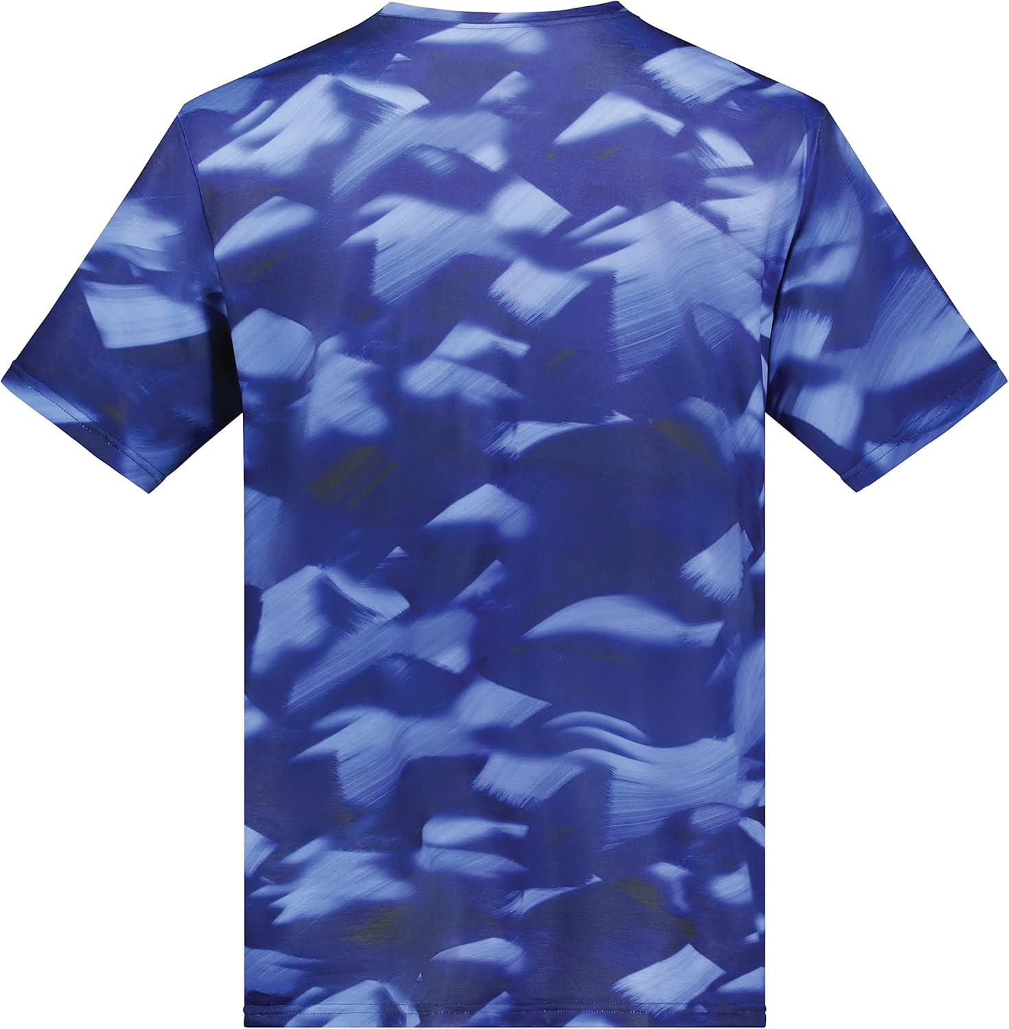 imageHolloway Mens Stock CottonTouch Poly TeeNavy Glacier Print
