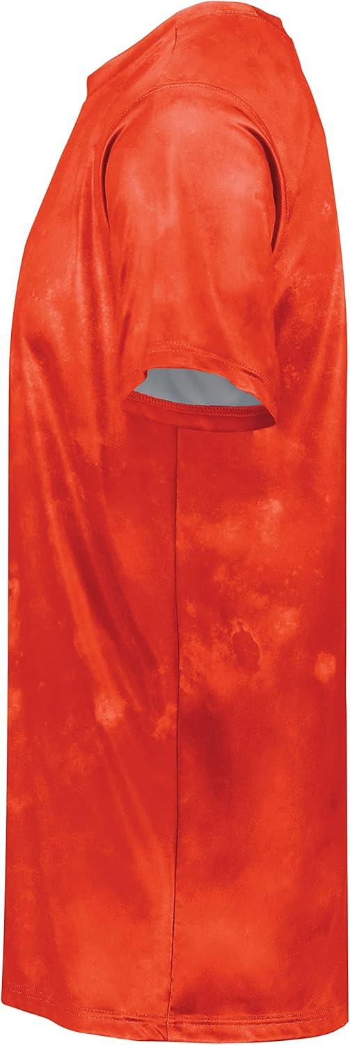 imageHolloway Mens Stock CottonTouch Poly TeeOrange Cloud Print