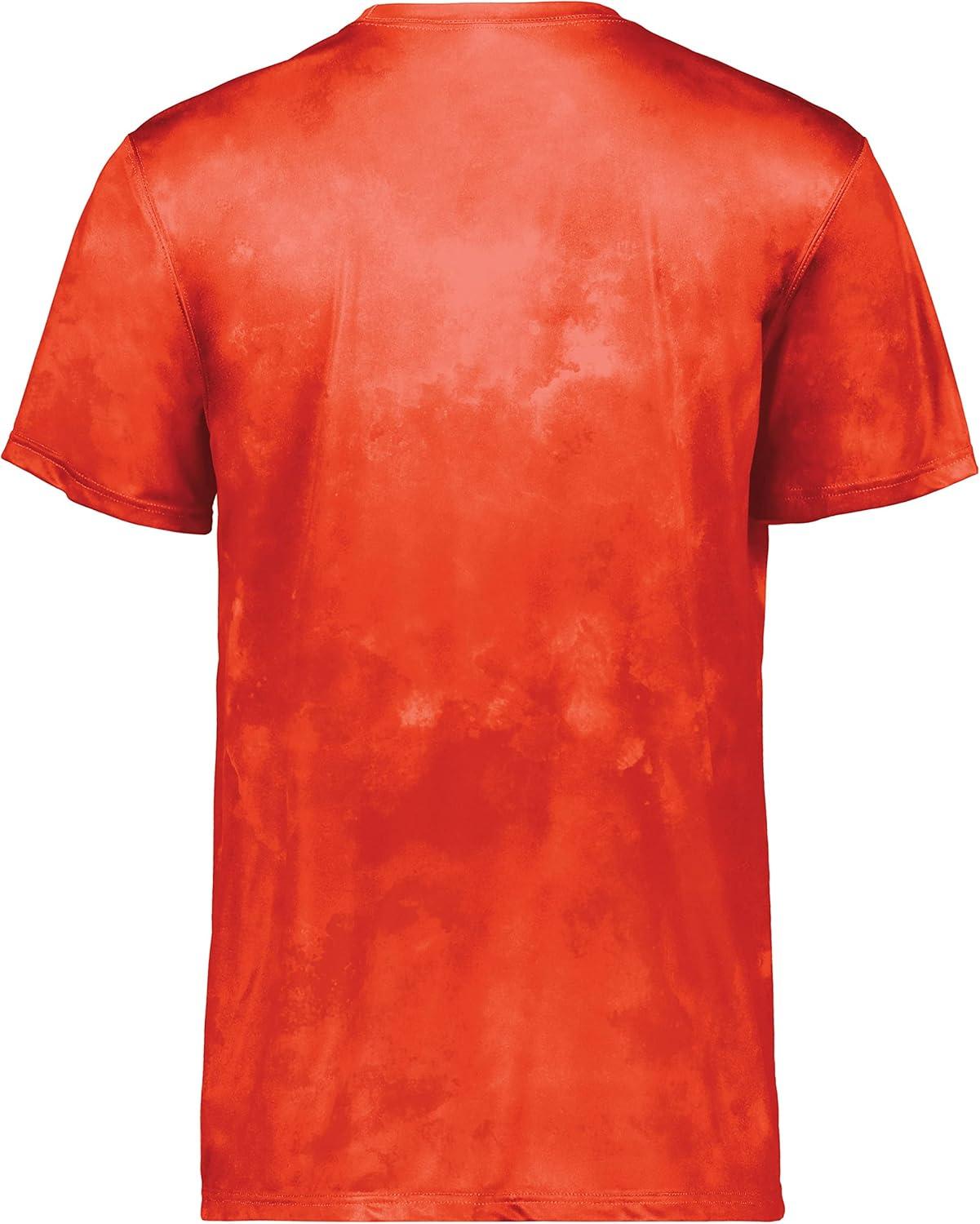 imageHolloway Mens Stock CottonTouch Poly TeeOrange Cloud Print