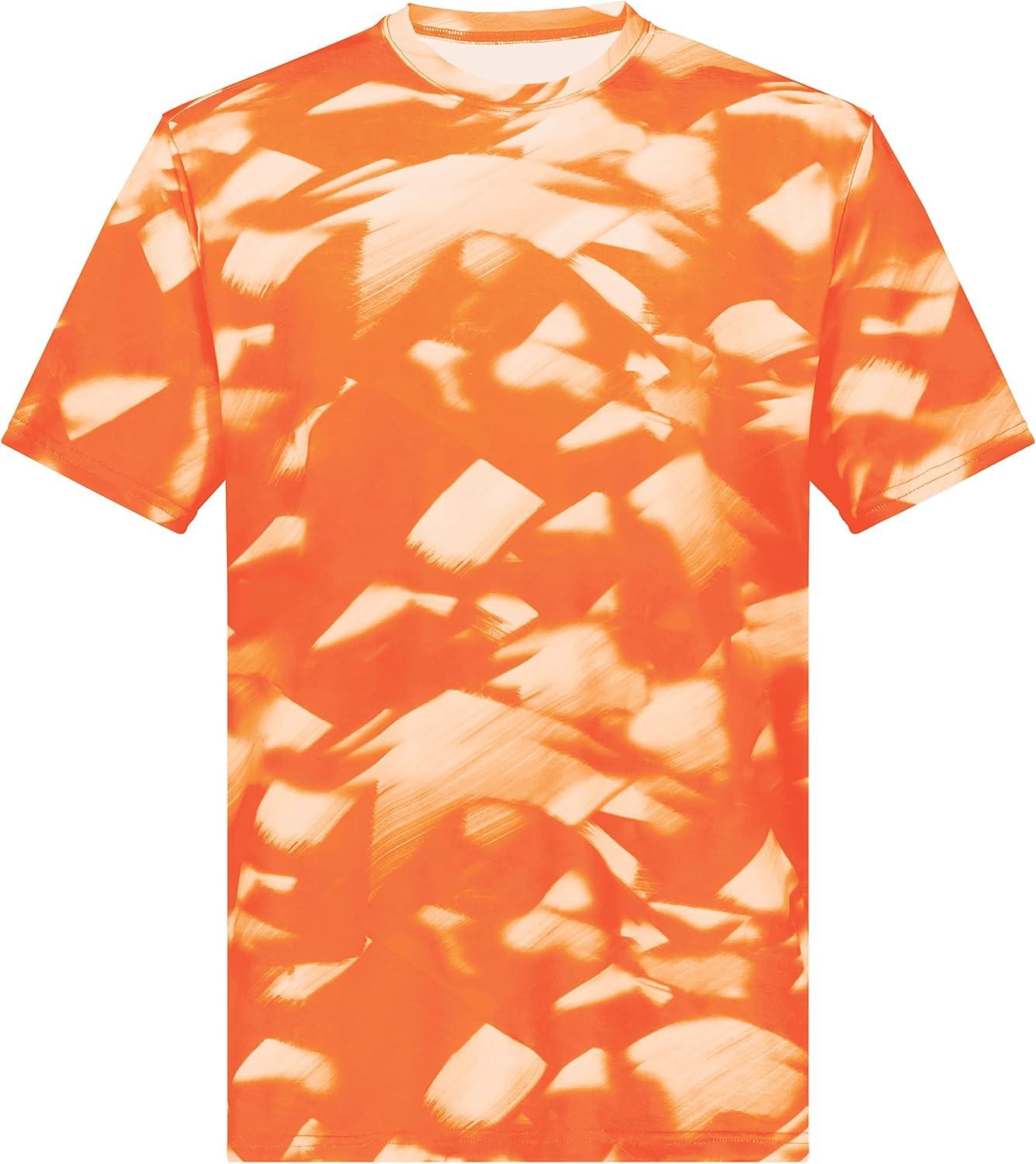 imageHolloway Mens Stock CottonTouch Poly TeeOrange Glacier Print