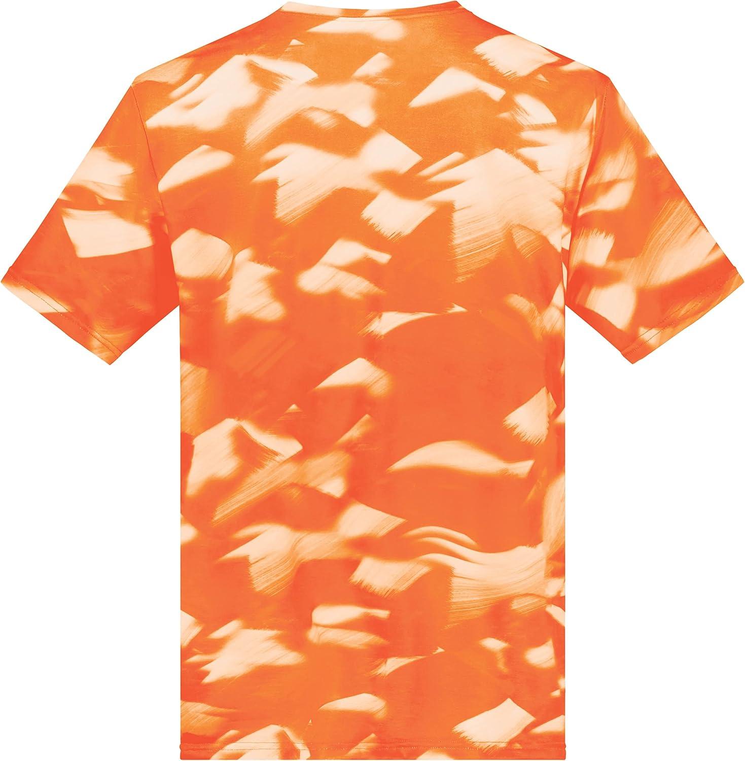 imageHolloway Mens Stock CottonTouch Poly TeeOrange Glacier Print