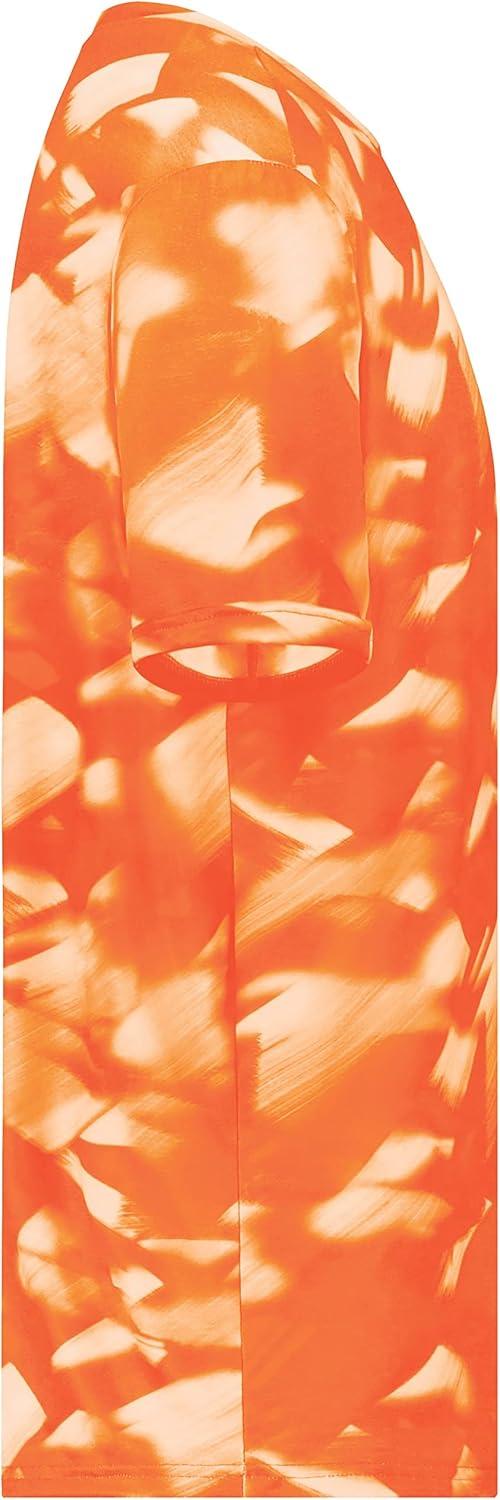 imageHolloway Mens Stock CottonTouch Poly TeeOrange Glacier Print