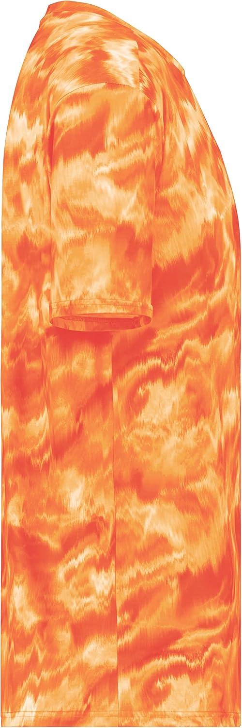imageHolloway Mens Stock CottonTouch Poly TeeOrange Shockwave Print