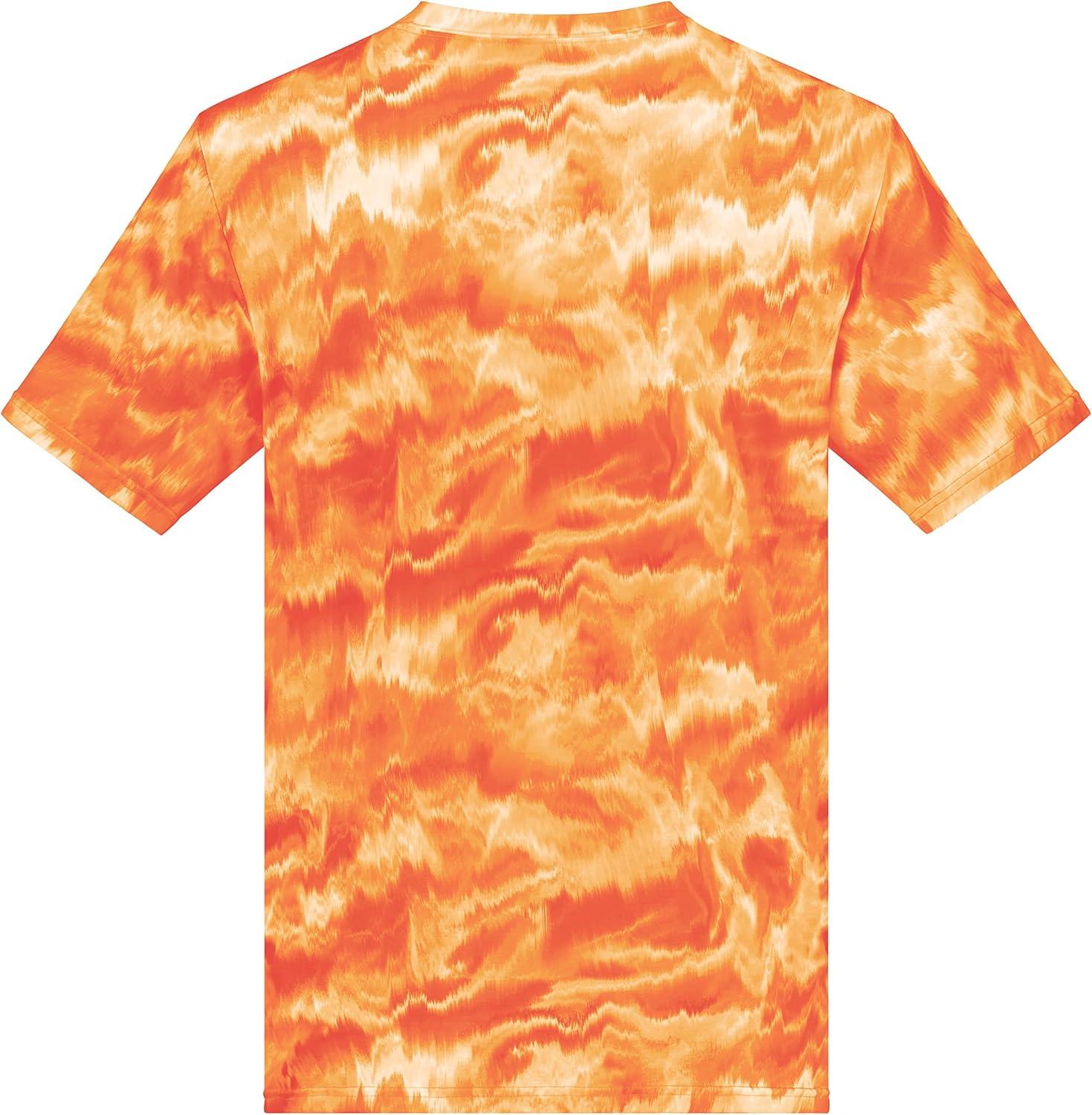 imageHolloway Mens Stock CottonTouch Poly TeeOrange Shockwave Print