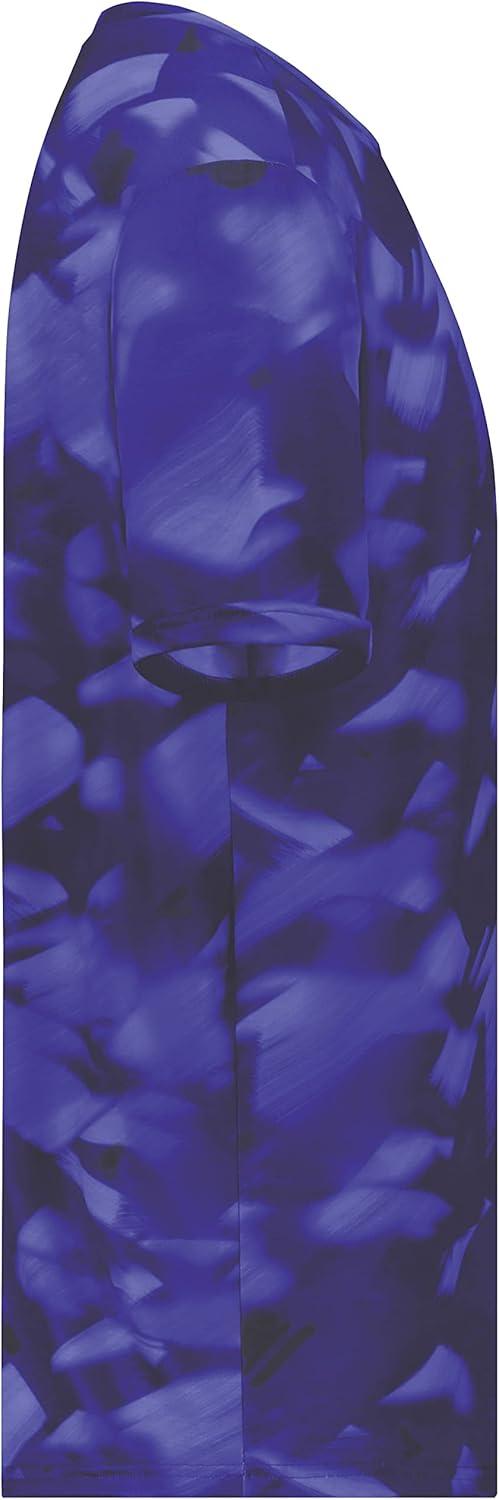 imageHolloway Mens Stock CottonTouch Poly TeePurple Glacier Print