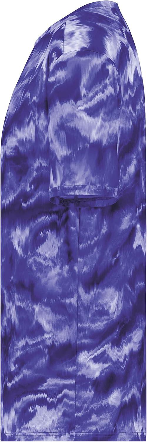 imageHolloway Mens Stock CottonTouch Poly TeePurple Shockwave Print