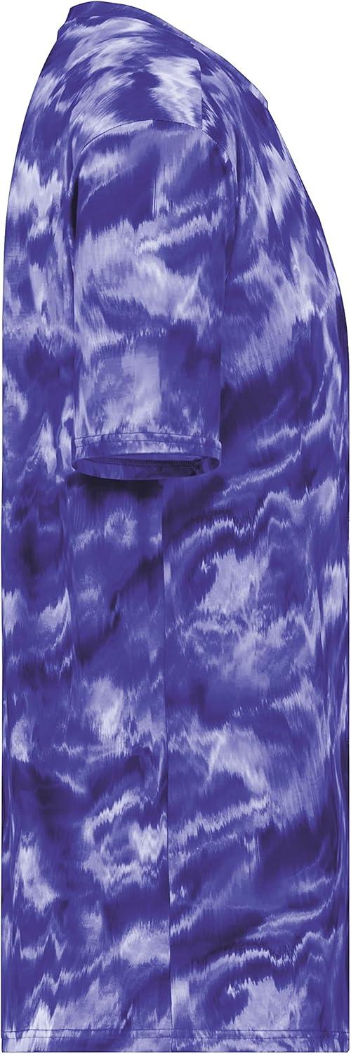 imageHolloway Mens Stock CottonTouch Poly TeePurple Shockwave Print