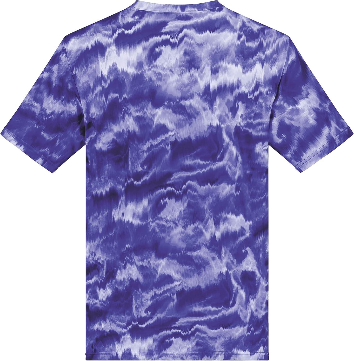 imageHolloway Mens Stock CottonTouch Poly TeePurple Shockwave Print