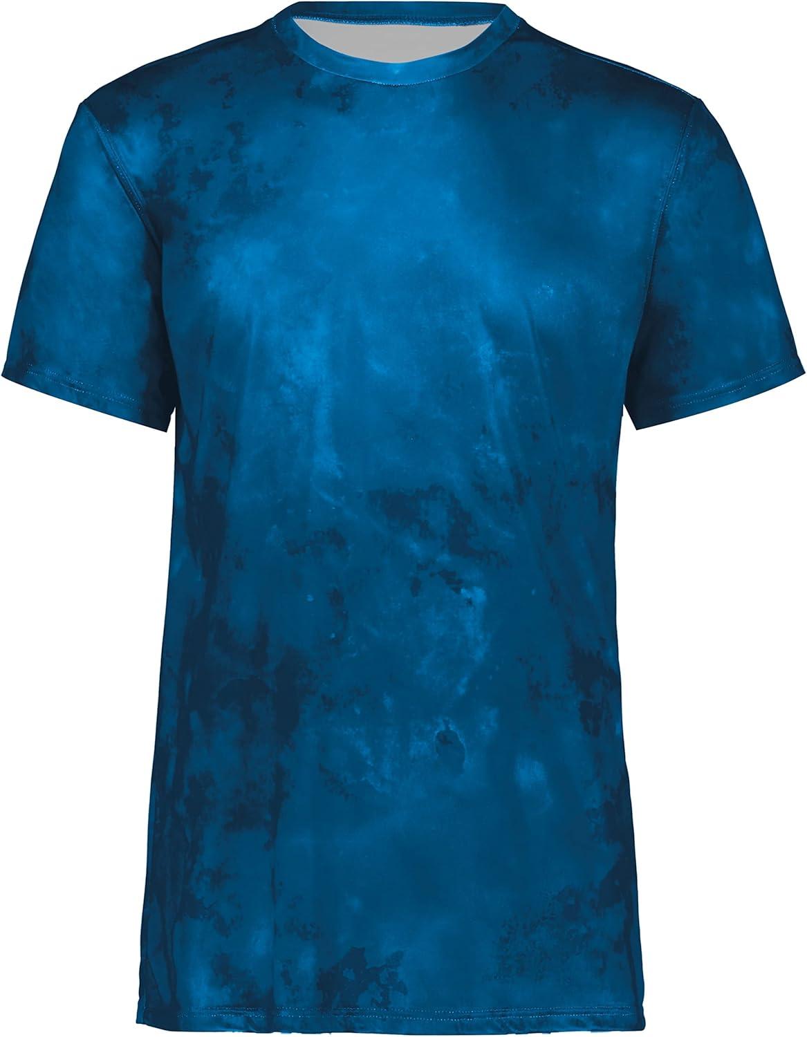 imageHolloway Mens Stock CottonTouch Poly TeeRoyal Cloud Print