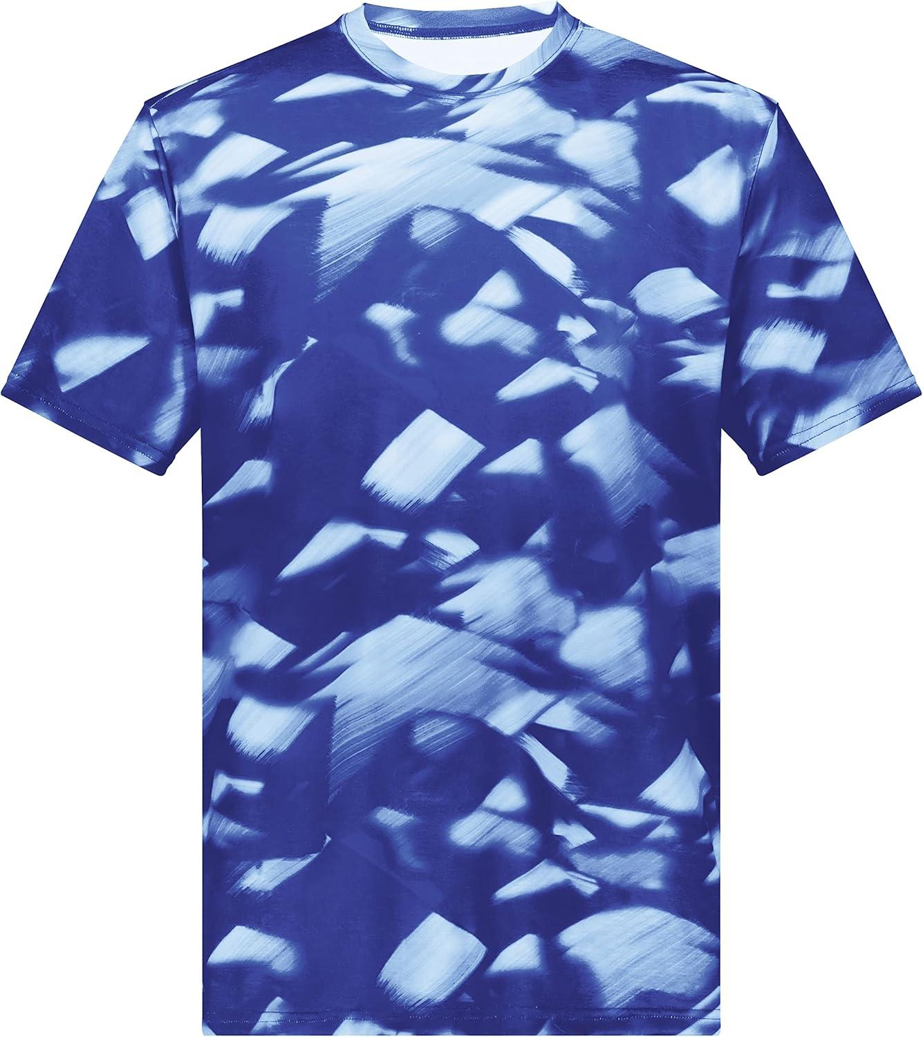 imageHolloway Mens Stock CottonTouch Poly TeeRoyal Glacier Print