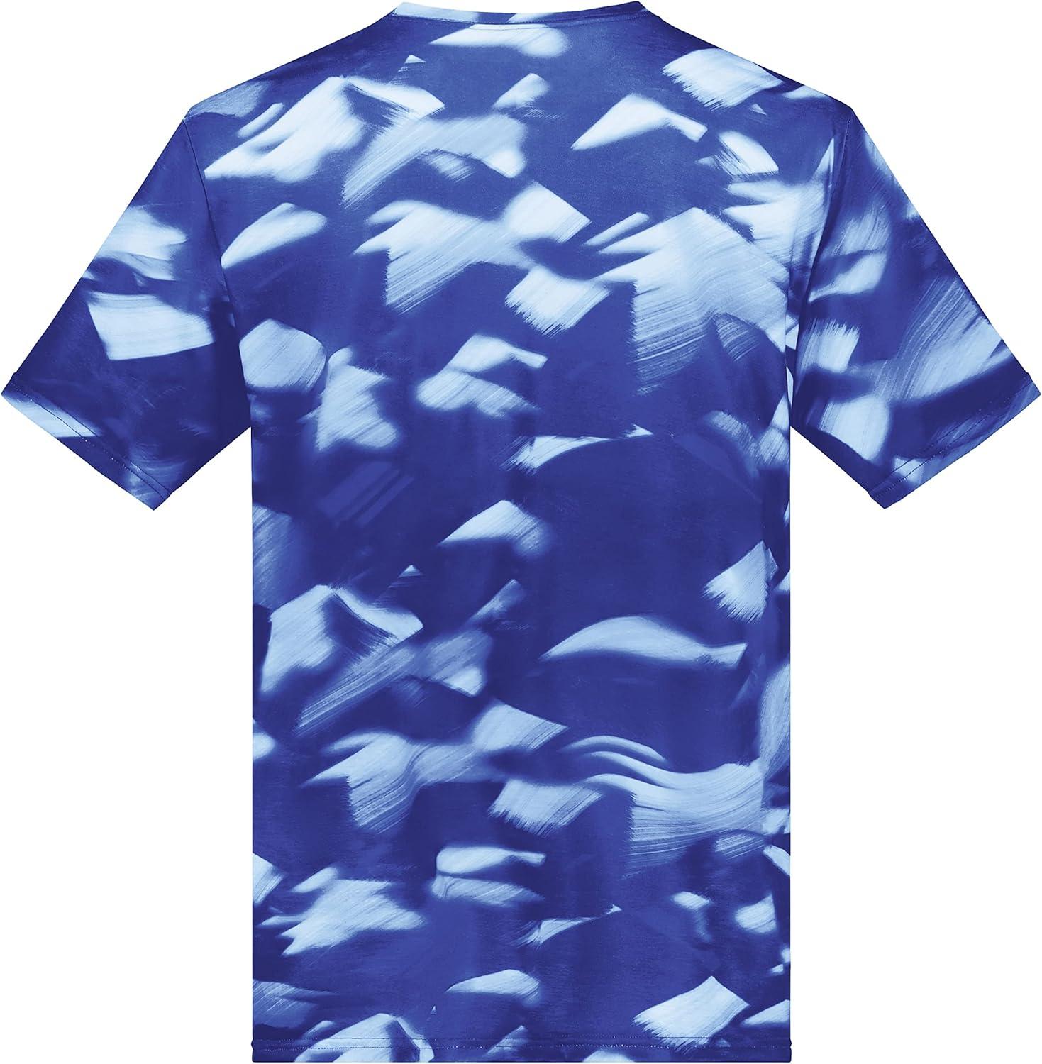 imageHolloway Mens Stock CottonTouch Poly TeeRoyal Glacier Print
