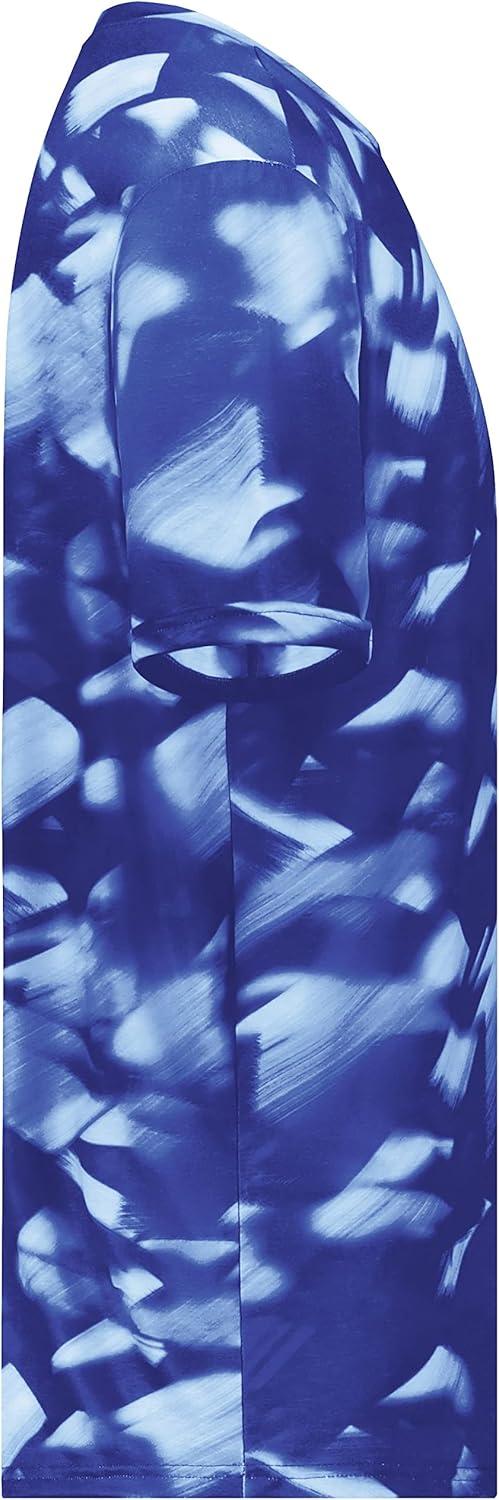 imageHolloway Mens Stock CottonTouch Poly TeeRoyal Glacier Print