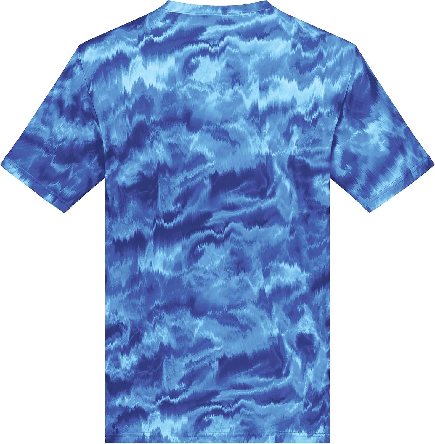 imageHolloway Mens Stock CottonTouch Poly TeeRoyal Shockwave Print