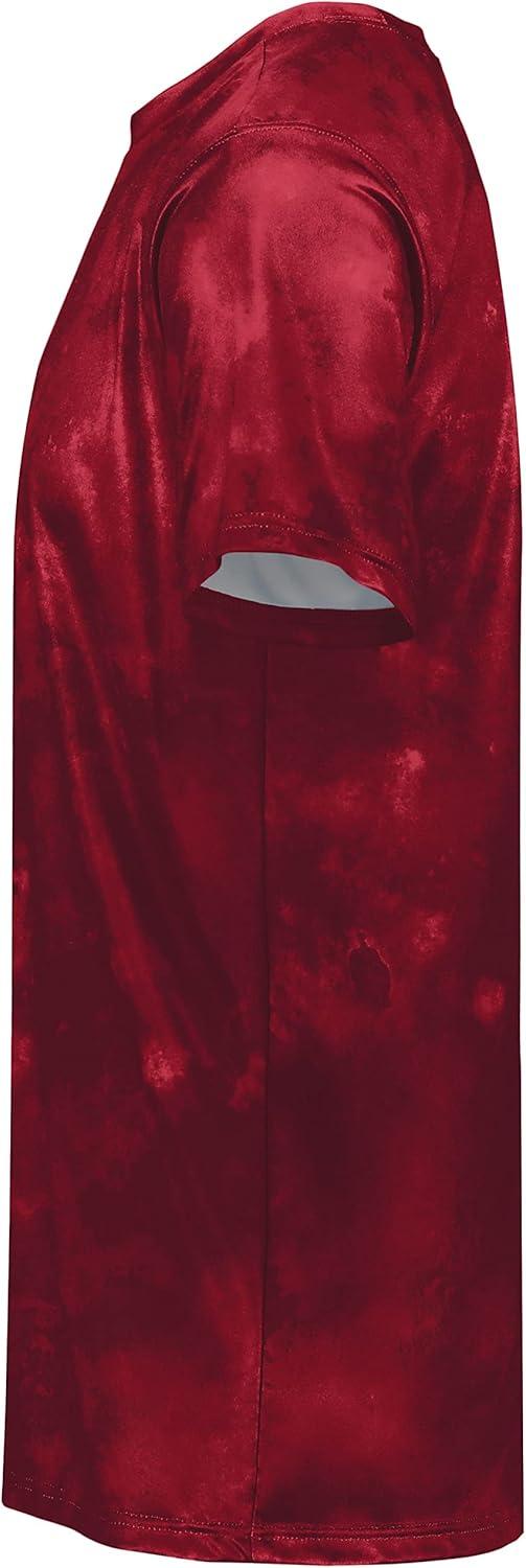imageHolloway Mens Stock CottonTouch Poly TeeScarlet Cloud Print