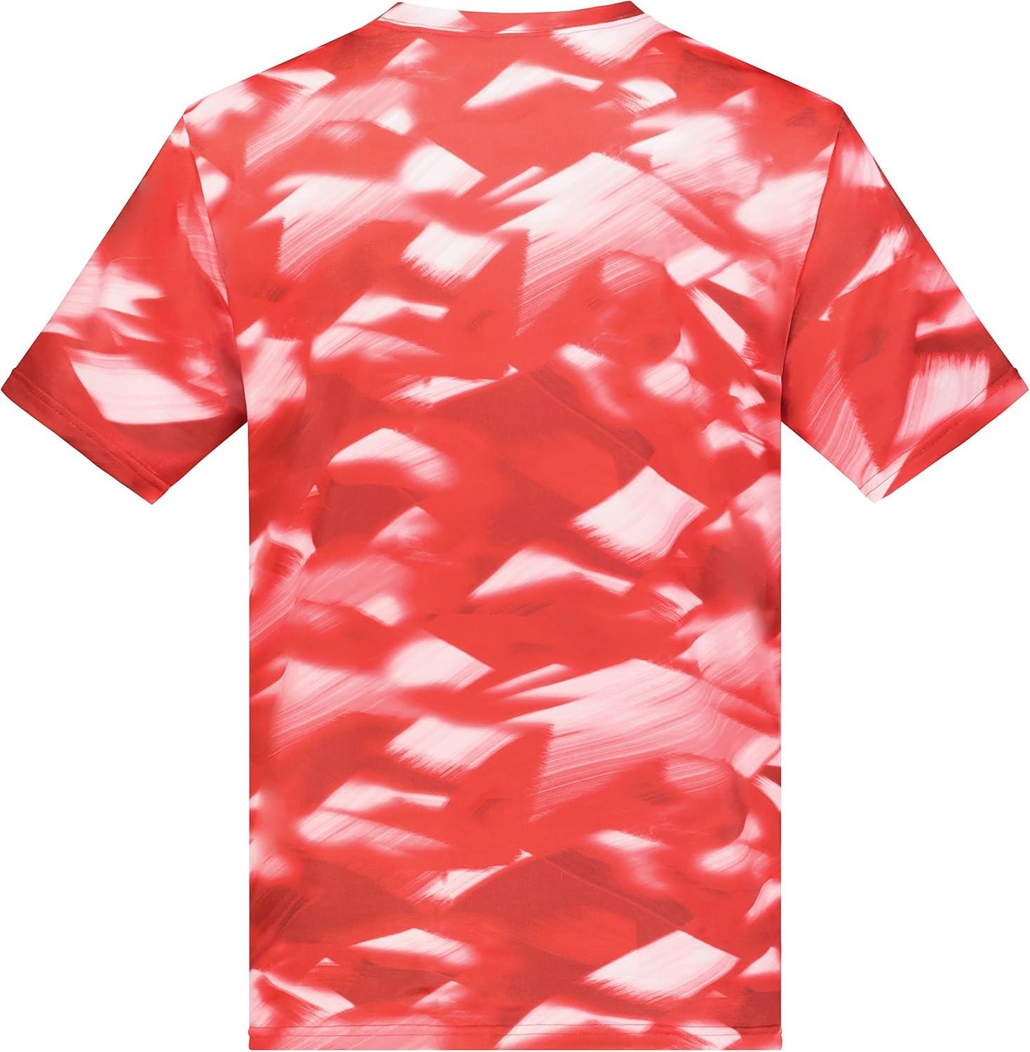 imageHolloway Mens Stock CottonTouch Poly TeeScarlet Glacier Print