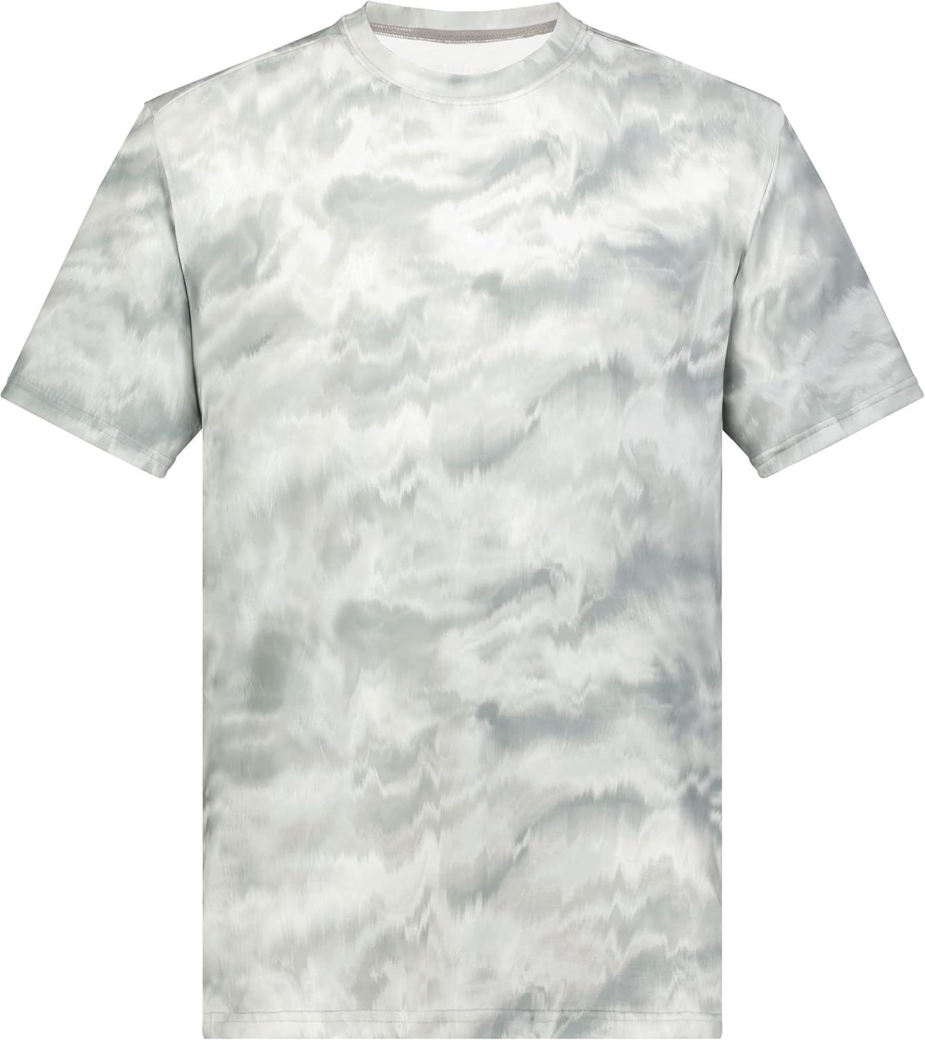 imageHolloway Mens Stock CottonTouch Poly TeeSilver Shockwave Print