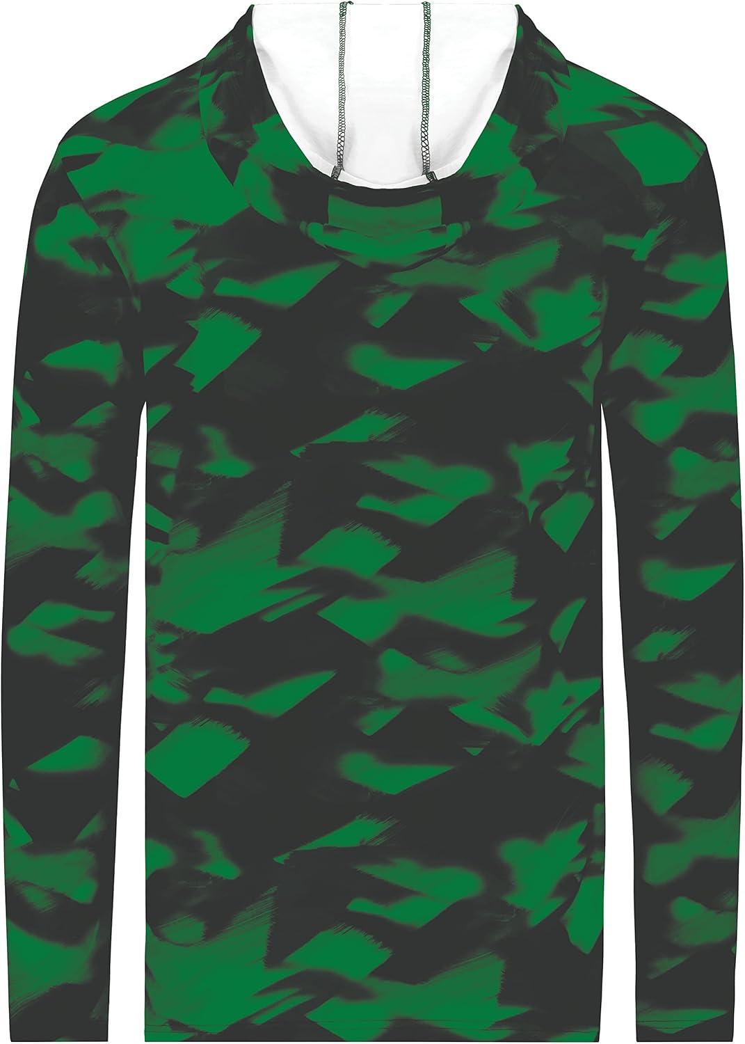 imageHolloway mens Stock Cottontouch Poly HoodieDark Green Glacier Print