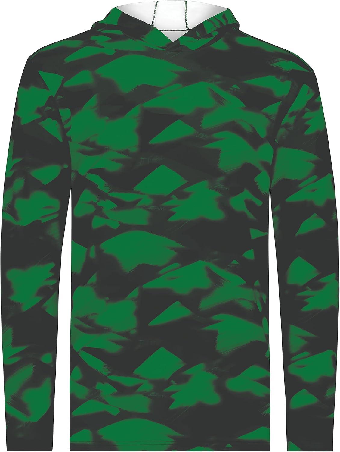 imageHolloway mens Stock Cottontouch Poly HoodieDark Green Glacier Print